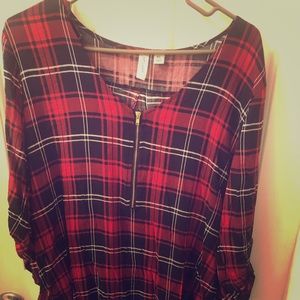 Plaid Blouse